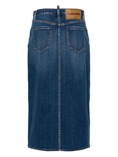 DSQUARED2 med-length Denim Skirt - Farfetch Denim Skirt Black, Yoko London, Exclusive Fashion, Sporty Style, Fashion Labels, Skirt Black, Luxury Retail, Italian Fashion, Jacket Tops