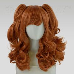 Maia Cocoa Brown Curly Wig Set It's time to pump up the volume with this lively and vivacious Cocoa Brown curly wig set! All together this set includes our wonderfully bouncy Hestia style as a base alongside two of our Short Curly Clip-on ponytails. While our Hestia style produces lots of wavy volume on its own, it becomes an absolute powerhouse of fluffy curls when worn with these two curly clip-on ponytails. Versatility is also a key point with this Cocoa Brown wig set: The Hestia style base c Brown Curly Wig, Brown Cosplay Wig, Fluffy Curls, Brown Cosplay, Voluminous Ponytail, Pump Up The Volume, Kawaii Wigs, Long Straight Wig, Caramel Blonde