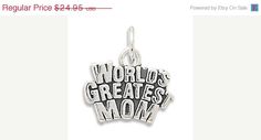 NOW ON SALE World's Greatest Mom Silver Charm Mother Bracelet, Mother Days, Board Pin, Topaz Jewelry, Unique Greeting Cards, Melting Pot, Pink Topaz, Gift For Mother, Best Jewelry Stores