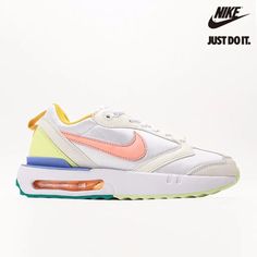 Nike Wmns Air Max Dawn 'White Multi'-DX3717-100-Air Max- White Dynamic Sneakers For Spring, Dynamic White Sneakers For Spring, White Sneakers With Air Cushioning For Spring, White Air Cushioned Sneakers For Spring, White Air Cushioning Sneakers For Spring, Shoe Size Chart, Air Max, Nike Shoes, Nike