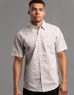 Rsq Super Bloom Button Up Shirt. Allover Floral Print. Button Front. Chest Pocket. Flat Collar. Short Sleeve. Rounded Hem. 100% Cotton. Machine Wash. Imported. White Short Sleeve Button-up Shirt With Floral Print, White Floral Print Button-up Short Sleeve Shirt, White Floral Print Short Sleeve Button-up Shirt, Short Sleeve Floral Print Shirt For Work, Workwear Floral Print Short Sleeve Shirt, Floral Print Short Sleeve Work Shirt, Multicolor Short Sleeve Work Shirt, Spring Short Sleeve Shirt With Spread Collar And Buttons, Spring Short Sleeve Shirt With Spread Collar