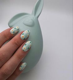 Nail Art Pastel, Green Nail Art, Spring Acrylic Nails, Green Nail Designs, Cute Spring Nails, Daisy Nails, Green Nail, French Nail, Short Nail