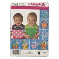 two children's bibs with different designs on them