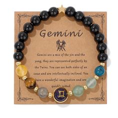 PRICES MAY VARY. 【DESIGN】12 Constellations protection stone bracelet. Every zodiac has a range of stones that are said to bring the best power, fortune and good vibes to the individual. We've selected 6 healing crystals based on the traits of each zodiac sign. 【ZODIAC BIRTHSTONES】Each constellation has its own unique birthstones, the Gemini birthstones - Citrine, Tiger's Eye Stone, Labradorite, Green Aventurine, Green Fluorite, Apatite. Wearing this constellation stone bracelet will make you fee Zodiac Sign Round Beads Jewelry As Gift, Spiritual 8mm Beads Jewelry For Birthday Gift, Spiritual Jewelry With 8mm Beads For Birthday Gift, Symbolic Gemstone Bracelet As Gift, Symbolic Natural Stones Beaded Bracelets As Gift, Adjustable Celestial Beaded Bracelets As Gifts, Spiritual Zodiac Beaded Bracelets For Healing, Spiritual Beaded Bracelets With Birthstones, Spiritual Zodiac Sign Bracelet Gift