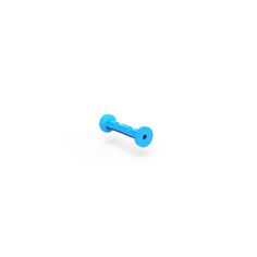 a pair of blue screws on a white background