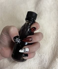 Hongjoong Nail Polish, Ateez Nails Ideas, Ateez Nail Ideas, K Pop Nails Ateez, Kpop Nails Designs Ateez, Ateez Embroidery