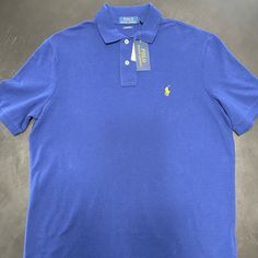 Polo Ralph Lauren Classic Fit Polo In Royal Blue. Casual Blue Polo Collar T-shirt, Blue Crew Neck Polo Shirt For Summer, Blue Fitted Polo Shirt For Summer, Blue Casual Polo Shirt For Summer, Long Sleeve Blue Polo Shirt For Spring, Blue Long Sleeve Polo Shirt For Spring, Blue Long-sleeve Polo Shirt For Summer, Blue Long Sleeve Polo Shirt For Summer, Classic Blue T-shirt For Summer