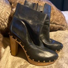 Nwot So Cute!!! And Comfortable As It Has Height On Front, Love Them! But Have Way To Much! And Need Money! Make Offer No Flaws! Michael Kors Chic High Heel Boots, Chic Michael Kors High Heel Boots, Michael Kors Casual Heels With Round Toe, Casual Michael Kors Heels With Round Toe, Need Money, Michael Kors Shoes, Michael Kors Black, Bootie Boots, So Cute