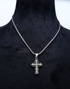 925 sterling silver plain shiny design stylish holy cross pendant, vintage antique style stunning divine pendant, best gifting unisex jewelry from India. Metal-925 sterling silver. Item type-Pendant Weight-4.970 grams. Height-4.0 centimeter. Width-2.0 centimeters. Stamped-925. Finish-Oxidized. Note :chain is not include in this price, to purchase chain please visit following links: https://www.etsy.com/listing/823425858/16-to-30-long-screw-chain-925-sterling?ref=listings_manager_grid Make excell Sterling Silver Oxidized Crucifix Necklace, Oxidized Sterling Silver Cross Pendant Necklace, Spiritual Silver Cross Necklace With Oxidized Finish, Traditional Silver Cross Necklace Gift, Traditional Silver Cross Necklace As Gift, Traditional Silver Cross Necklace, Sterling Silver Oxidized Cross Necklace, Traditional Silver Cross Pendant Jewelry, Traditional Cross Necklace With Oxidized Finish