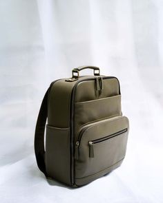 Luxury Leather Backpack With Zipper Pocket For On-the-go, Travel Laptop Bag With Zipper Closure, Backpack With Luggage Sleeve For On-the-go, Versatile Backpack Laptop Bag For On-the-go, Laptop Backpack With Zipper Closure For Travel, Commuting Backpack Travel Bag With Zipper Closure, On-the-go Laptop Backpack With Zipper Pocket, Everyday Use Laptop Backpack With Zipper Closure, Everyday Laptop Backpack With Zipper Closure