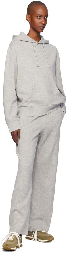 Slim-fit cotton- and cashmere-blend French terry hoodie. · Drawstring at hood · Kangaroo pocket · Rib-knit cropped hem and cuffs Supplier color: Medium grey Cotton Hoodie With Double-needle Sleeve For Loungewear, Sportswear Hoodie With Ribbed Waistband For Loungewear, Relaxed Fit Athleisure Hoodie With Side Pockets, Athleisure Hoodie With Side Pockets And Relaxed Fit, Athleisure Relaxed Fit Hoodie With Pockets, Cotton Hoodie With Side Pockets For Loungewear, Hooded Sweats With Ribbed Waistband And Relaxed Fit, Relaxed Fit Hoodie With Pockets, Relaxed Fit Sportswear Hoodie With Pockets