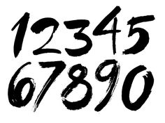 the numbers are drawn in black ink