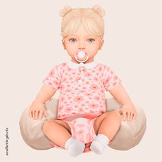 a sims 4 infant wearing custom content clothing for a cc lookbook Sims 4 Infant Swaddle, Sims 4 Cc Clothes Maxis Match Infant, Sims 4 Infant Bed, Infant Sims 4 Cc Clothes, Sims 4 Newborn Cc, Sims 4 Infant Clothes, Realistic Sims