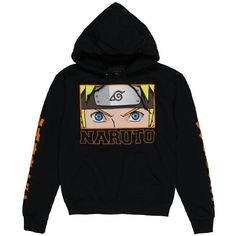 Immerse yourself in the world of ninjas with this striking Naruto Shippuden hoodie featuring a captivating close-up design of the indomitable Naruto Uzumaki. Crafted with meticulous attention to detail, this hoodie exudes both style and reverence for the beloved anime series. At the forefront of the design, Naruto's determined gaze pierces through, reflecting his unwavering resolve and boundless determination. This hoodie serves as a badge of honor for fans and a testament to Naruto's enduring l Naruto Hoodie Design, Black Hooded Hoodie With Anime Print, Black Anime Print Hoodie With Crew Neck, Black Anime Print Crew Neck Hoodie, Black Crew Neck Hoodie With Anime Print, Character Print Hoodie For Fan Merchandise, Black Crew Neck Hoodie With Character Print, Pop Culture Hooded Sweatshirt Fan Merchandise, Anime Fan Merchandise Winter Hoodie