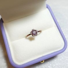 "5mm Natural Amethyst Flower Promise Ring Bridesmaid Ring, Perfect Purple stone ring for her, she will like it. ---------------------------------------- | MAKE TO ORDER | * Metal: 925 Sterling Silver * Custom Color: Rose Gold plated, yellow gold plated, silver * Main Stone: Amethyst, 5mm Round Shape, 1pcs * Side Stone: CZ, 15 pcs * Flower Measurements: around 7.80*8.15 mm * Metal: 14K gold * Custom Color: Rose Gold, yellow gold, White gold * Main Stone: Amethyst, 5mm Round Shape, 1pcs * Side Sto Purple Sakura, Bridesmaid Ring, Diamond Flower Ring, Purple Stone Rings, Amethyst Flower, Bridesmaid Rings, Gold Amethyst Ring, Gift Card Design, Diamonds Ring