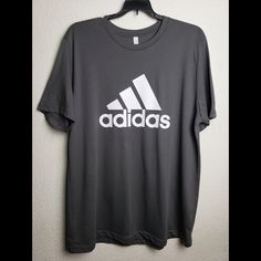 Adida Gray T-Shirt, Nwot, Size 2xl. Adidas Logo Graphic Cotton T-shirt, Adidas Cotton Graphic Tee, Adidas Relaxed Fit T-shirt With Letter Print, Adidas Crew Neck Shirt With Letter Print, Adidas Graphic Tee For Streetwear, Adidas Crew Neck Shirt With Logo Print, Adidas Sports Shirt With Graphic Print, Adidas Shirt, Grey Adidas