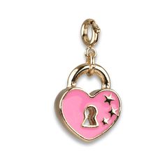 Show them just how much you HEART them with this Heart Lock charm and bring on the love and smiles! Add this charm to any CHARM IT! bracelet or necklace and customize her collection! features & materials: Enamel, Base Metal WARNING: Choking Hazard - Small parts. Not for children under 3 years. Heart Charm Bracelet With Heart Pendant As Gift, Heart Charm Necklace For Friendship, Dangling Pendant Charms For Valentine's Day, Heart-shaped Metal Charms For Gifts, Valentine's Day Pendant Charms With Dangling Details, Valentine's Day Dangling Charms Pendant, Heart Shaped Charm Necklaces For Friendship, Heart-shaped Charm Bracelet With Dangling Charms For Valentine's Day, Heart-shaped Charm Necklace With Removable Charms As Gift