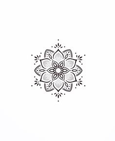 a black and white drawing of a flower