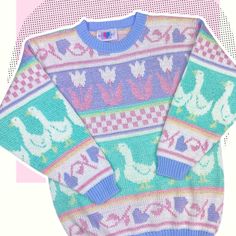 Pink Sweater Outfit, Pastel Fairy, 80s Floral, Sparkle Sweater, Cute Sweaters, Pink Sweater, Crochet Ideas, Geek Stuff