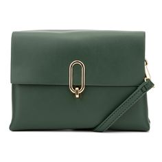 Redefine your style with the minimalist look of this crossbody bag. Featuring a smooth design, adjustable strap and buckle closure, this bag will add a touch of luxe to your ensembles. Modern Green Flap Bag For Everyday, Green Office Flap Bag With Adjustable Strap, Modern Green Flap Shoulder Bag, Green Shoulder Bag With Detachable Strap For Work, Modern Green Shoulder Flap Bag, Green Office Bag With Magnetic Closure, Green Crossbody Shoulder Bag For Office, Green Shoulder Bag With Removable Pouch For Work, Green Office Crossbody Shoulder Bag