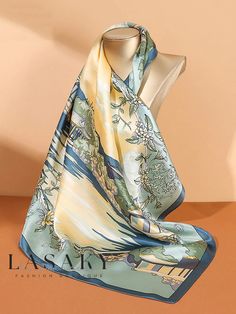 Lasaky - Refined Silk Scarf with Floral Print Design Mulberry Silk Fabric, Pure Silk Scarf, Floral Print Design, Printed Silk Scarf, Beautiful Scenery, Square Scarf, Mulberry Silk, Scarf Print, Scarf Shawl