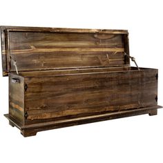 an old wooden chest with no drawers