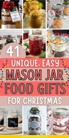 mason jar food gifts for christmas