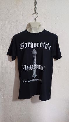 GORGOROTH ANTICHRIST T-SHIRT New Gorgoroth T-Shirt High Quality We'll shipping worldwide. Shipping time range. United States = 20-25 business days Rest of the world = 25-30 business days Black Metal, Halloween Shopping, Tee Shirt, Favorite Outfit, Tee Shirts, Adult Outfits, United States, Tops & Tees, T-shirt