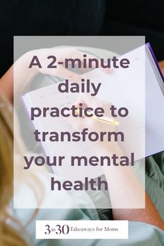 Are you wondering how to improve your mental health but are too busy to implement complicated programs? All you need is two minutes of a reflection practice like my Flecks of Gold Journal! The benefits of this practice include: 1) Promotes healing. 2) Promotes Resilience. 3) Quiets Anxiety. Come learn more by clicking on the link! | Benefits of Journaling | Mental Health for Women | 3 in 30 | Daily Practices, Parenting Tips, Educational Resources, Parenting Hacks, All You Need Is, Improve Yourself, Healing, Benefits, Parenting