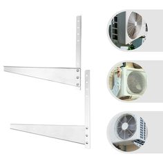 three different types of wall mounted fans