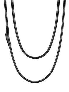 PRICES MAY VARY. 【Black Leather Chain】 Trendy leather necklace, cool black color, unisex style, fine weaving process, perfect match for different pendant, you also can wear it like a bracelet. 【Material】 Synthetic leather rope chain, comfortable to your neck. 316L stainless steel snap clasp, high quality black plated, nickel free and hypoallergenic, safe for sensitive skin. The Leather cord chain is breathable and waterproof, you can wear it to go swimming, surfing and diving. 【Length】Width: 3mm, clasp length: 29mm, clasp diameter: 5mm .you can choose length from 16",18",20",22",24",26",28",30", fit for men. Perfect for men and women on special days . 【Exquisite Package】Come with U7 designed box, 1 piece black leather necklace + 1 box+ 1 black velvet pouch. Men Women Fashion Faux Black Lea Wax Rope Necklace, Morenci Turquoise, Black Leather Necklace, Leather Cord Necklace, Leather Corded Necklace, Woman Weaving, Weaving Process, Velvet Pouch, Black Necklace