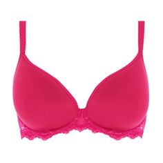 Spacer T-shirt bra SIMONE PÉRÈLE Caresse Elegant Padded Pink Bra, Elegant Pink Padded Bra, Simone Perele, T Shirt Bra, Tango, Round Shape, Breathable Fabric, Bra, Lace