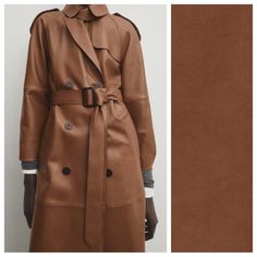 Massimo Dutti | Jackets & Coats | Nwt Massimo Dutti Nappa Leather Trenchstyle Coat With Belt Size S M | Poshmark Classic Cognac Outerwear For Work, Brown Leather Outerwear For Work, Spring Leather Workwear Outerwear, Cognac Leather Jacket For Workwear, Leather Outerwear For Workwear In Spring, Cognac Leather Jacket For Work, Cognac Leather Outerwear For Fall, Fall Cognac Leather Outerwear, Belted Leather Workwear Outerwear