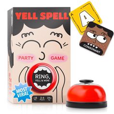 PRICES MAY VARY. 💨ADDICTIVE LETTER GAMES: Yell Spell offers fast-paced, adrenaline-pumping action where players race against each other to spot words and ring the bell first! 👬SOCIAL INTERACTION & COMPETITION Yell Spell isn't just a board game for adults and family— it's an interactive experience that brings people together for unforgettable moments of fun and laughter 😜FUN PARTY GAMES: Ideal for 2 to 6 players (adults and teens) seeking thrilling entertainment during family game night, party Party Games Adults, Games Adults, Teen Party Games, Word Challenge, Ring The Bell, Letter Games, Interactive Experience, Classic Board Games, Adult Party Games