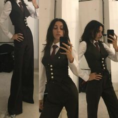 Halloween Classy Costume, Spy Clothes Aesthetic, Female Black Suit Outfit, Agent Outfit Aesthetic, Black Formal Outfit Aesthetic, Formal Clothing Aesthetic, Fbi Outfits Aesthetic, Prom Suits Women Aesthetic, Prom Dress Dark Academia