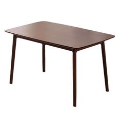 a wooden table with two legs and a square top on the bottom, against a white background