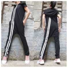 "Casual comfortable jumpsuit 🤩 Extravagant designs and high quality fabrics. The item from the pictures is size S For more information feel free to ask questions. Material &Care Cotton and elastane Machine wash 30oC Hand wash at low temperatures Do not machine dry Medium hot iron Sizing We make sizes from xs to 5xl as well as customized measures.So don't hesitate to contact us and make one for you. 🛫🎁Shipping🎁 🛬 STANDARD SHIPPING Europe : 6-8 business days USA&Canada : 8-10 business days Ev Black Stretch Cotton Jumpsuits And Rompers, Black Stretch Overall Jumpsuits, Black Sports Jumpsuits And Rompers For Summer, Casual Black Sports Jumpsuits And Rompers, Casual Black Jumpsuits And Rompers For Sports, Black Jumpsuits And Rompers For Summer Sports, Black Cotton Jumpsuits And Rompers For Loungewear, Fitted Black Cotton Jumpsuits And Rompers, Sporty Black Sleeveless Jumpsuits And Rompers