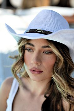 The cowboy hat you have all been waiting for is here... The El Paso Cowboy Hat is promised to add that western edge to every festival look you're planning this year. This straw hat is perfect for hot summer concerts, or laying out by the pool. Style with your favorite cowboy boots and just about ANY dress for that dream western outfit you've been craving. - This hat is OSFM (ONE SIZE FITS MOST) // not adjustable White Cowboy Hat, Summer Concerts, Western Outfit, The Cowboy, Summer Concert, Festival Looks, Cowboy Hat, Western Outfits, Straw Hat