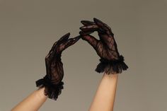 Welcome to KukhtaAtelier - women founded brand of couture gloves❤️ Here you will find the highest quality gloves that will decorate your outfit and add incredible style🔥 A little about these gloves.. Color: Black Size: Universal Design: Short gloves & short cuff Our accessories are handmade couture, created with love and big passion. All gloves are one size accessories. Do not forget to subscribe to our social networks and share your photos in our gloves. Kissings! INSTAGRAM https://www.instagr Lace Gloves Aesthetic, Gloves Aesthetic, Fancy Gloves, Black Lace Gloves, Tulle Gloves, Mesh Gloves, Costume Gloves, Short Gloves, Pink Gloves