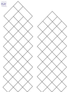 two squares that have been cut out to look like they are in the same pattern