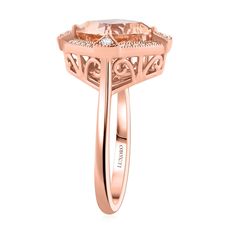 This Luxoro 10K rose gold ring for women features a AAA Marropino morganite gemstone in a halo design, symbolizing eternal love and commitment. The cushion-shaped morganite centerpiece, encircled by round diamonds, is finely and skillfully cut for captivating sparkle and durability.       Details        Morganite ring for women Inspired by a halo design Symbolizes eternal love and commitment Feature Marropino morganite Certified & appraised AAA-grade gemstone Sought after for its gentle hue Cushion shaped centerpiece Finely and skillfully cut Encircled with a round diamond Renowned for their captivating spark, durability, and brilliance Prong set gem for durability Crafted with 10K rose gold Durable and affordable metal Hypoallergenic and sweatproof metal Easy and comfortable to wear Fine Gold Ring For Women, Morganite Gemstone, Halo Design, Tanzanite Diamond, Morganite Ring, Gold Chain Jewelry, Signature Jewelry, Blue Zircon, Cross Jewelry