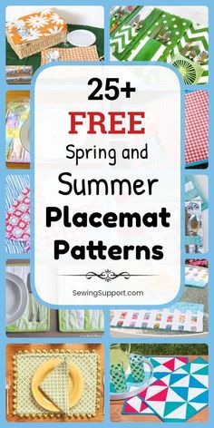 25 free spring and summer placemat patterns