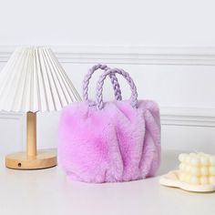 Details Bag Size : 9" X 6.3" Strap Size : 18.5" L Material : 100% Polyester Color: Purple Free Gift With Purchase! Fur Handbag, Faux Fur Handbag, Fur Handbags, Go Pink, Bridal Gloves, Hat And Scarf Sets, Wedding Belts, Gift With Purchase, Don't Leave