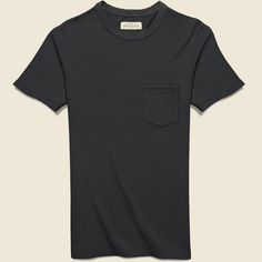 Perfectly faded, impossibly soft, and cut with a spot-on vintage fit, Imogene + Willie’s pocket tees are about as close to the real thing as you can get. Each tee is patterned, cut, and sewn in the USA from premium cotton that’s been washed down for a lived-in comfort and finished with a single chest pocket.  5.5oz cot Imogene Willie, Pocket Tees, Vintage Fits, Pocket Tee, Chest Pocket, Vintage Looks, Vintage Inspired, Black