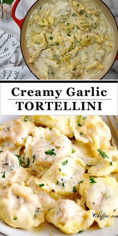 This creamy garlic butter sauce for tortellini is a quick 20 minute recipe. It is amazingly delicious and flavorful. Tortellini Pasta Sauce, Garlic Tortellini, Tortellini Recipes, Tortellini Pasta, Salad Pasta, Pasta Dinners, Pasta Dinner Recipes, Creamy Garlic, Batch Cooking