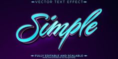 3d text effect that looks like the word simple