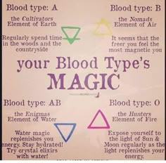 Alchemy Knowledge, Earth Air Fire Water Elements, Elemental Magick, Magic Numbers, Blood Magick, Blood Types, Witch Spells, Earth Air Fire Water, Witchy Tips