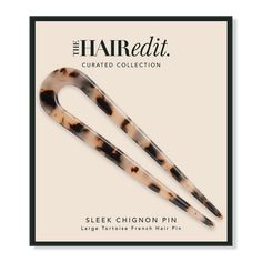 Sleek Chignon, Chignon Pin, French Hair Pin, Tortoise Pattern, Leopard Print Headband, Sophisticated Hairstyles, U Shaped Hair, Hair Pomade, French Hair