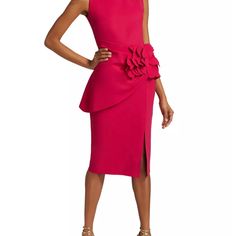 Oksana Dress In Cherry Chic Sleeveless Dress, Daytime Fashion, Chiara Boni, Size 6 Dress, Cherry, Size 6, Womens Dresses, Dresses, Pink