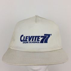 Vintage Clevite 77 Engine Bearing Cap Script Spell Out Logo Strap Back Trucker Baseball Hat Flawed yellowing all over and dirty on top as shown see all photos. BUY IT NOW! Please feel free to ask any questions you have about this item, I am here to make sure you are happy with your purchase. #HAT48 Vintage 5-panel Trucker Hat With Letter Print, Vintage Trucker Hat With Letter Print, Vintage Snapback Hat With Letter Print, Vintage Snapback Hat With Letter Print And Flat Bill, Vintage White Trucker Hat With Letter Print, Vintage Letter Print Snapback Baseball Cap, Vintage White Snapback Hat With Letter Print, Vintage Baseball Cap With Letter Print And Flat Brim, Vintage White Trucker Baseball Cap